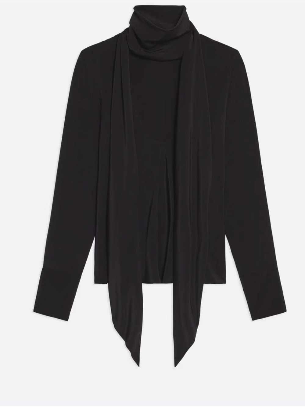 Helmut Lang 
Helmut Lang Elegant White silk
Blouse with Scarf Detail